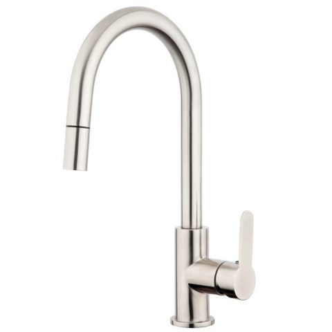 Voda Stainless Gooseneck Pull Out Sink Mixer - Cold Start